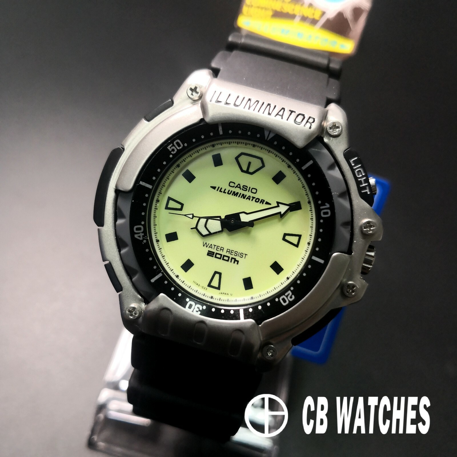 Pre-owned Casio Rare  Md-309-1e Made In Japan Analog Mens Watch 200m Divers Illuminator