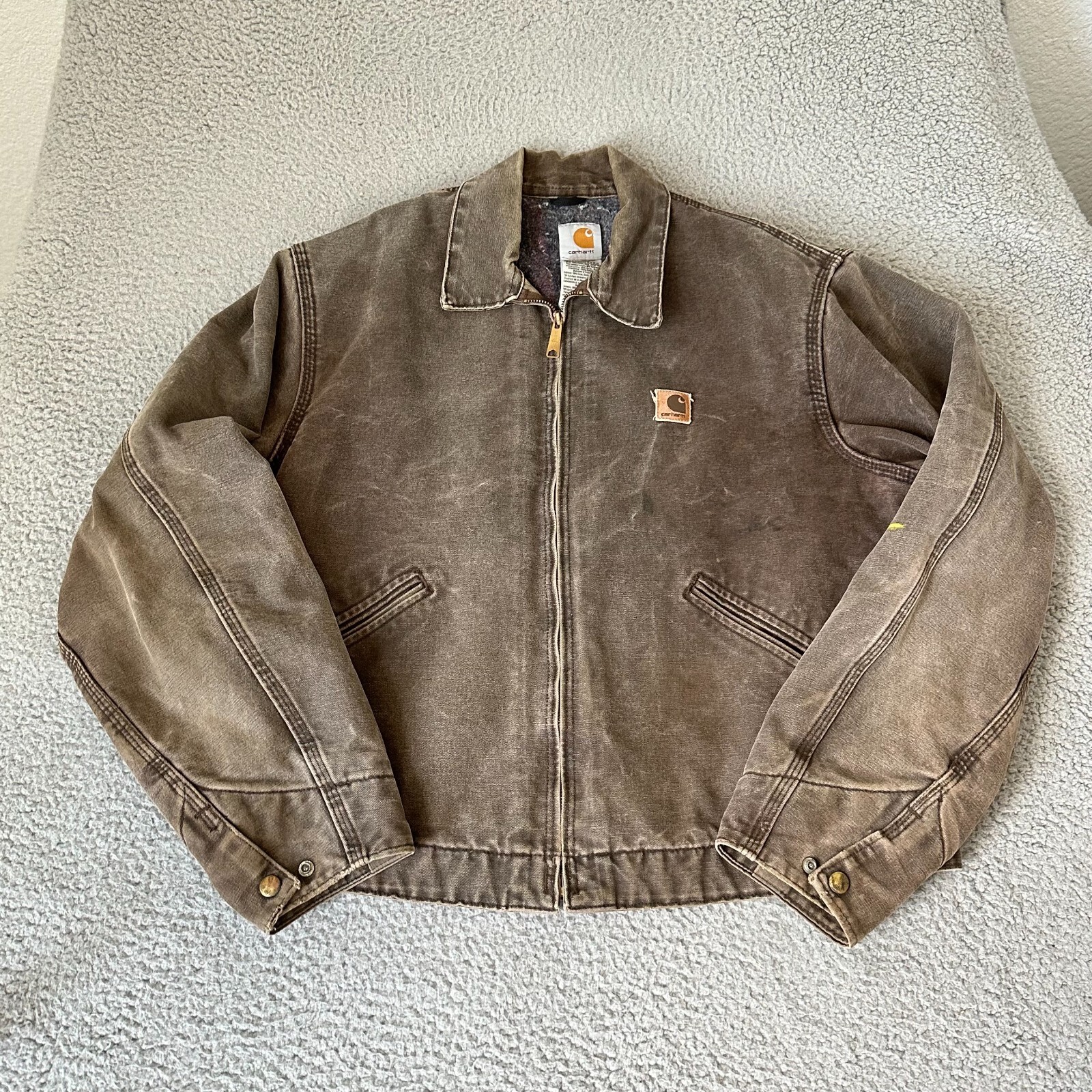 Vintage Carhartt Jacket Mens Large Brown Detroit Blanket Vintage Carhartt Jacket Mens Large Brown Detroit Blanket