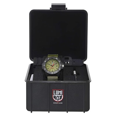 Luminox Navy Seal 3600 Series Men's Watch Set Quartz Green Dial Strap 3617.SET