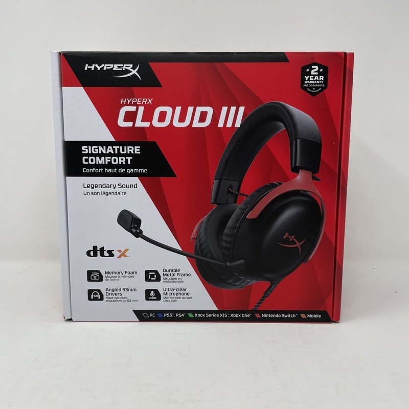 HyperX Cloud III Wired Gaming Headset DTS Spatial Audio, Memory