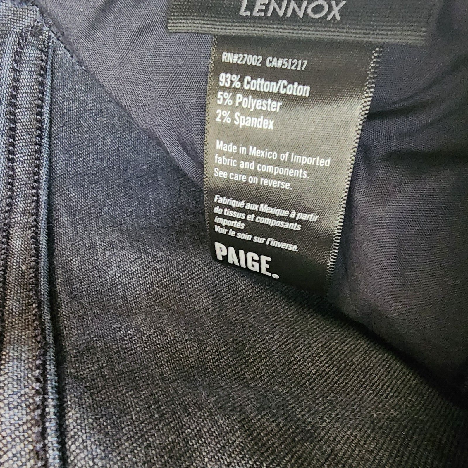 PAIGE Lennox Slim Fit Jeans Men's 30 Egan Faded Finish Denim Button Zip Closure - Picture 11 of 15