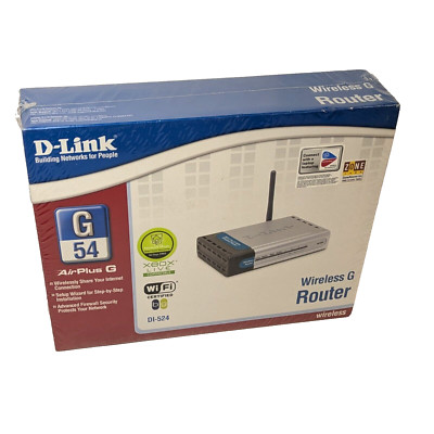 D-Link DI-524 AirPlus G 54 802.11g 2.4GHz Wireless Router, Firewall New & Sealed