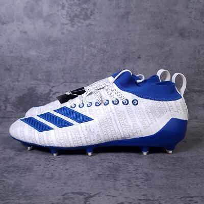 ADIDAS Adizero 8.0 Football Cleats Mens Size 9.5 White Blue G27955