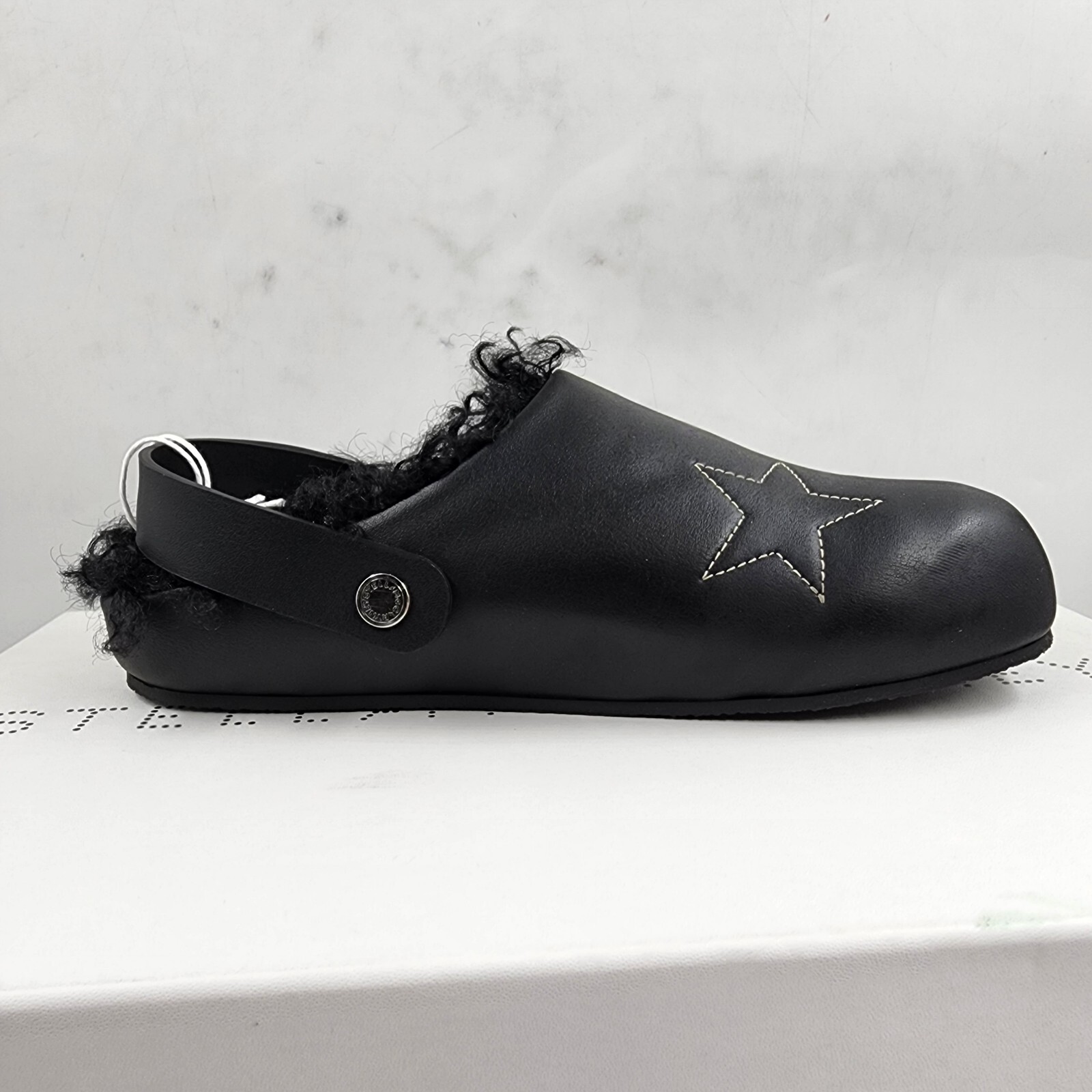 Stella McCartney Elyse Alter Star Clogs Women's 35/5US Black Star Stitch Slip On - Picture 9 of 16