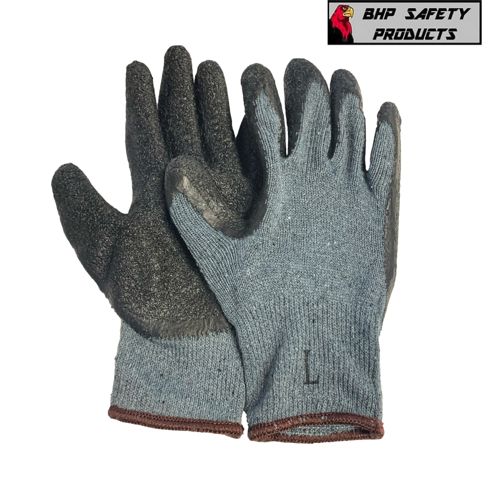 12-Pairs Knit Work Gloves Cotton Textured Rubber Latex Coated for Construction 12-Pairs Knit Work Gloves Cotton Textured Rubber Latex Coated for Construction