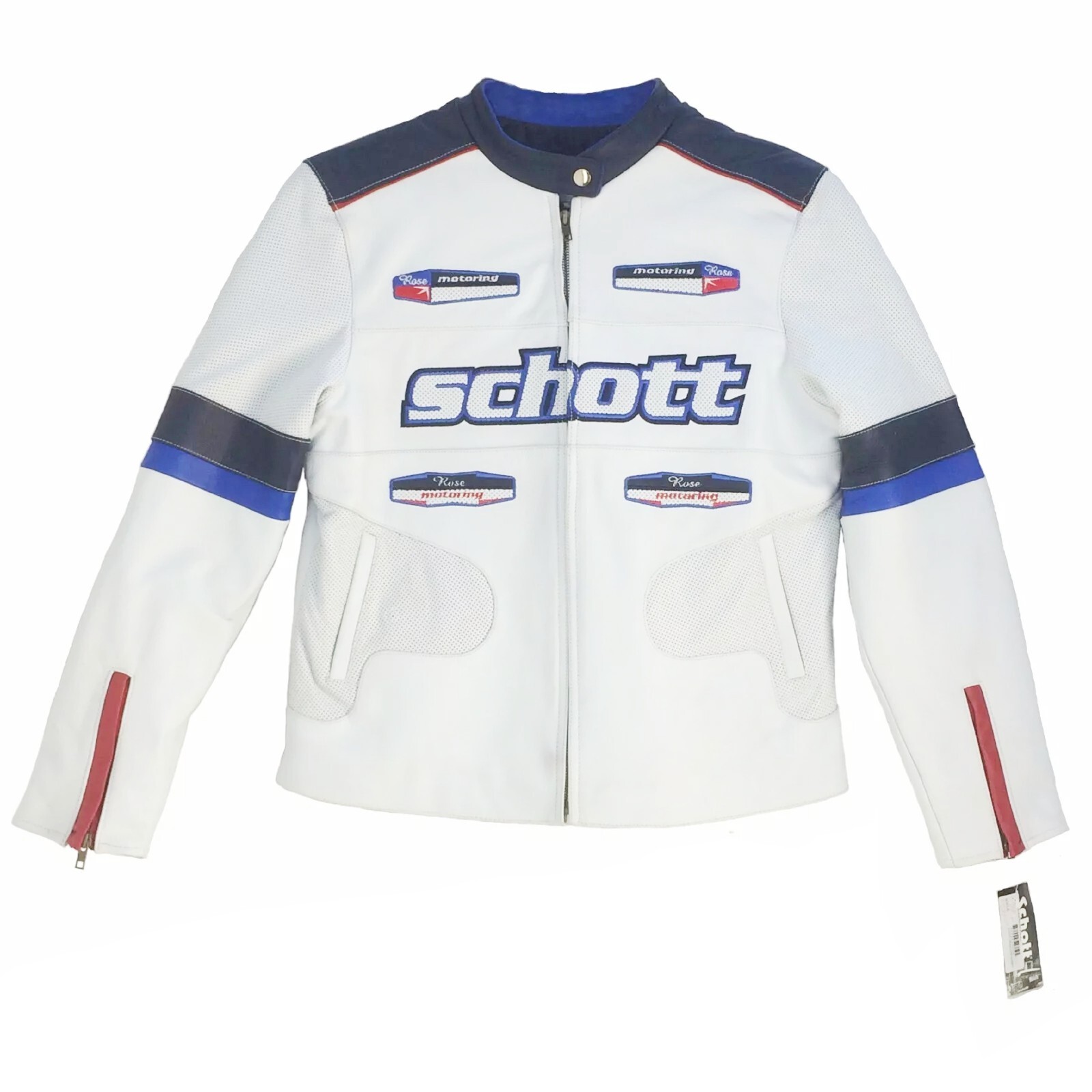 【vintage】schott jacket ideal zip white L SCHOTT NYC: VINTAGE COWHIDE WHITE LEATHER MOTO JACKET – 85