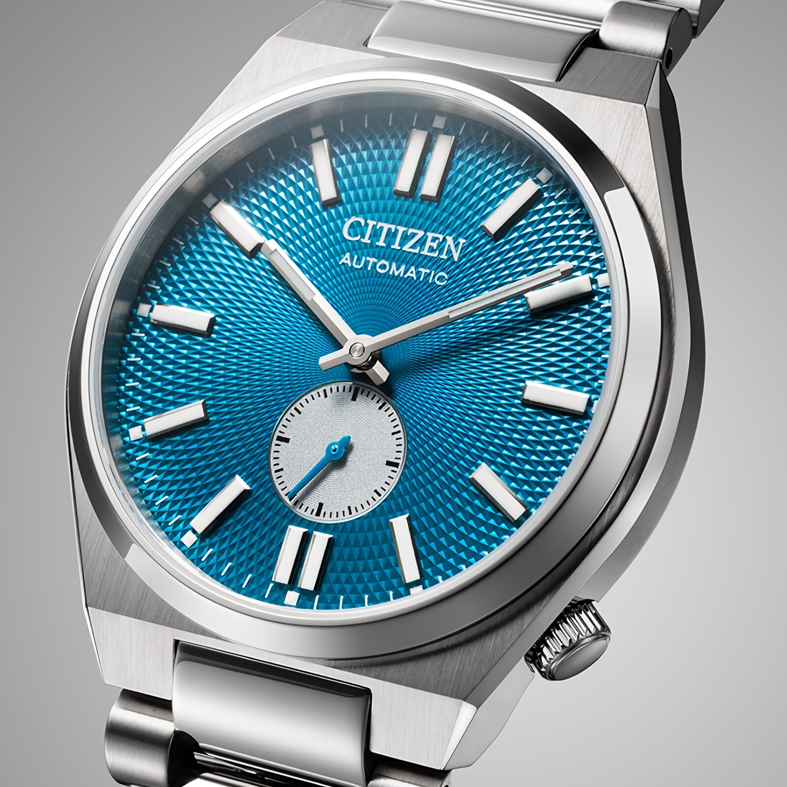 Pre-owned Citizen Nk5010-51l Tsuyosa Small Second Automatic Blue Dial Sapphire Glass Watch