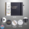 HAUTOCO Hardcover Bill Tracker Notebook Horizontal Monthly Bill Payment Organizer for Personal Budgeting Home Finance with 2 Storage Pocket Expense Checklist Tracking Planner 10.78 x 8'', Black