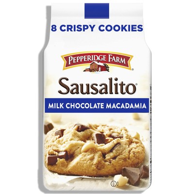 Sausalito Crispy Milk Chocolate Macadamia Nut Cookies 7.2 OZ Bag 8 Cookies