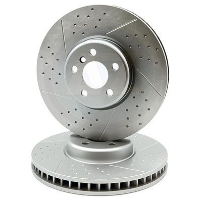 FOR BMW M 340d G20 G21 DIMPLED GROOVED PERFORMANCE FRONT BRAKE DISCS PAIR 348mm