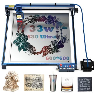 Sculpfun S30 Ultra Laser Engraving 33W Cutting Machine 600x600mm für DIY Engrave