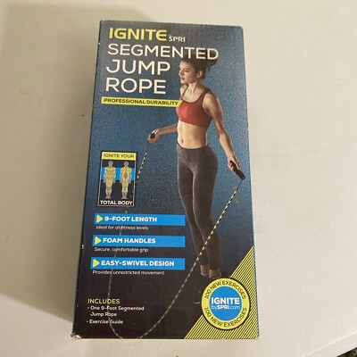 NIB Jump Rope Ignite Segmented plastic 9' training preferred Light & fast