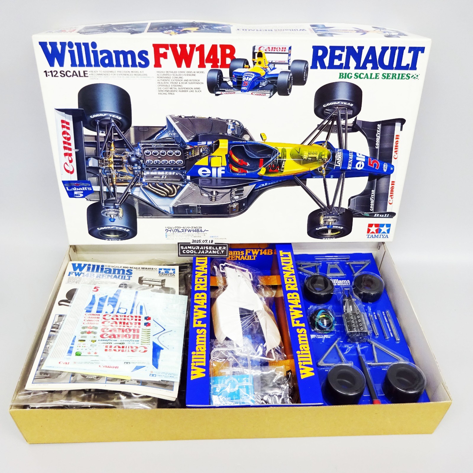 タミヤ Williams FW14B 1/12 スケール Tamiya 1/12 Williams FW14B Renault #1992 World Champion