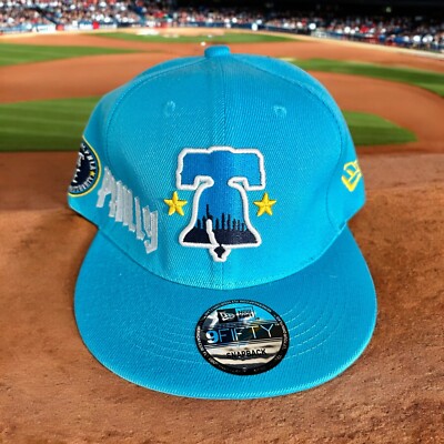 Philadelphia Phillies MLB New Era City Connect 9Fifty Snapback Hat Baby Blue New