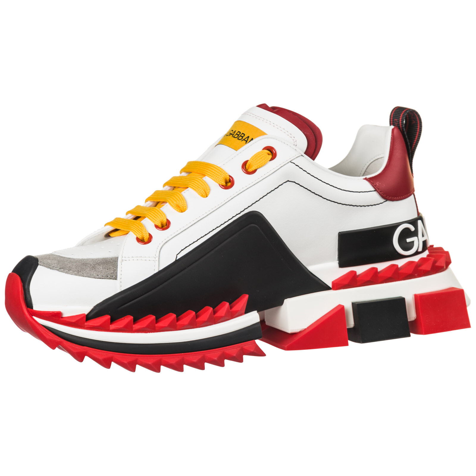 DOLCE&GABBANA HERRENSCHUHE HERREN LEDER SCHUHE SNEAKERS NEU DOLCE & GABBANA Ledersneakers super King Schwarz Herren
