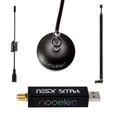 Nooelec RTL-SDR v5-Paket: NESDR SMArt HF/VHF/UHF (100 kHz-1,75 GHz) USB-Radio EU