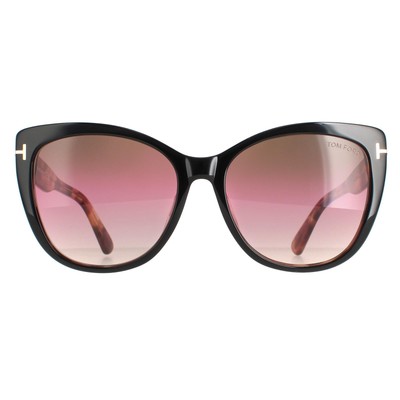 Pre-owned Tom Ford Sunglasses Ft0937 Nora 05f Black And Havana Brown Pink Gradient