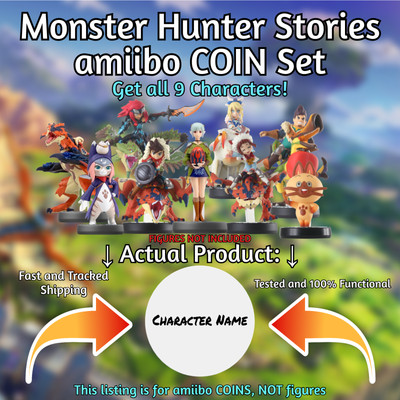 Monster Hunter Stories Amiibo COINS - Figures NOT Included