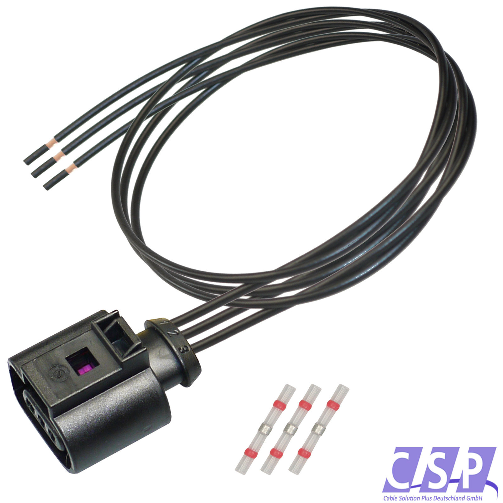 Reparatursatz Stecker passt zu VW 1J0973703 3-polig Kabelsatz Buchse 1J0 973 703