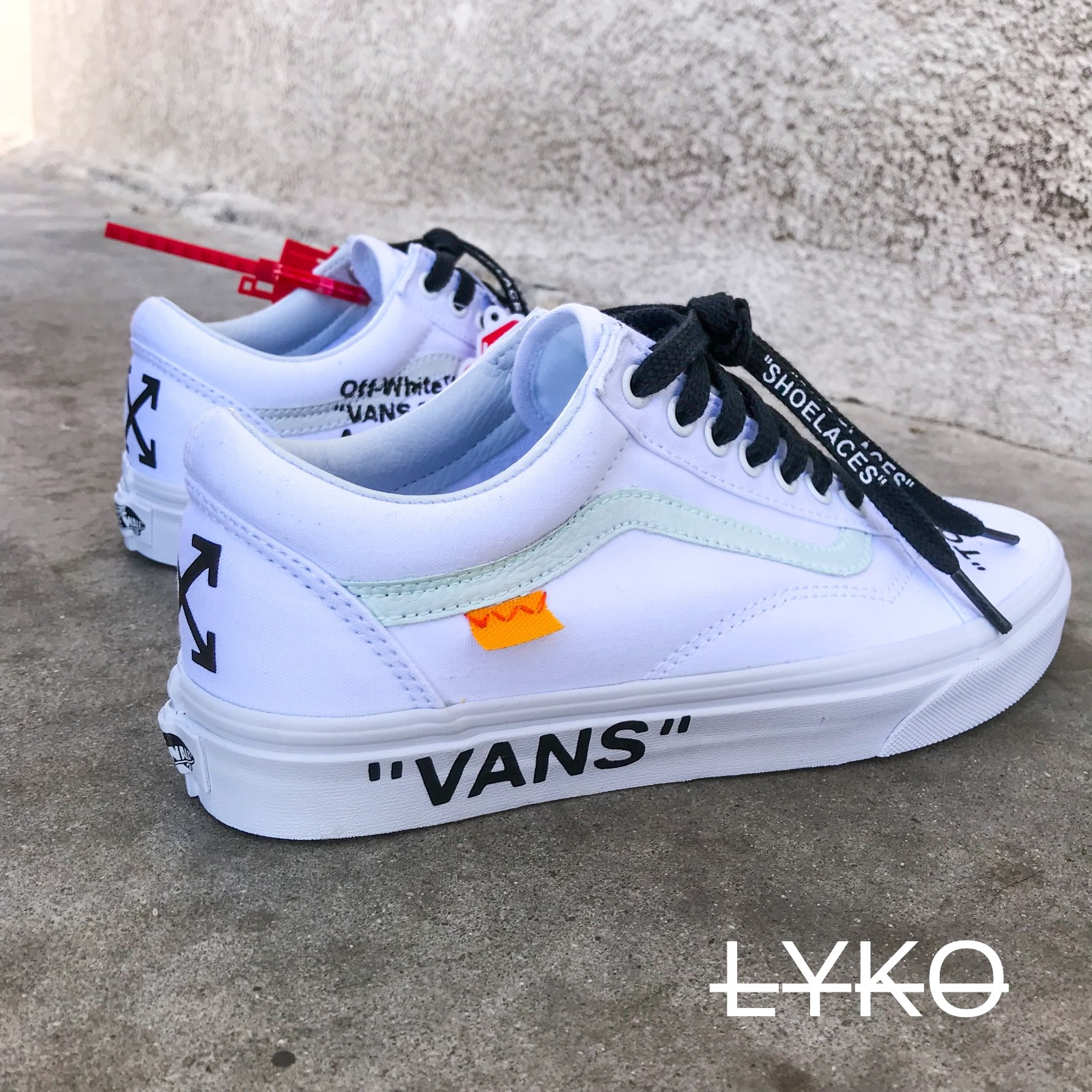 off brand white vans