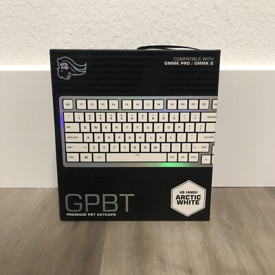 Glorious GPBT ANSI Mechanical Keyboard Keycaps (Arctic White) Brand New