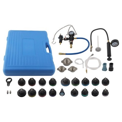 28 Pc Radiator Pressure Tester Coolant Purge Refill Vacuum Cooling System Kit