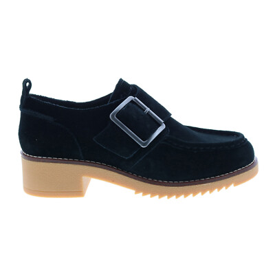 

Clarks Eden Mid Monk 26161317 Женские черные замшевые туфли на каблуке, Черный, Clarks Eden Mid Monk