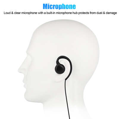 PTT Mic Swivel Earpiece for Motorola Radio Walkie Talkies CP200 CLS1410 CLS1110