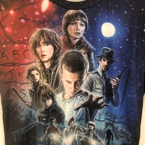 Stranger Things Short Sleeve Shirt Cotton Spandex Pre-Shrunk Size 3XL