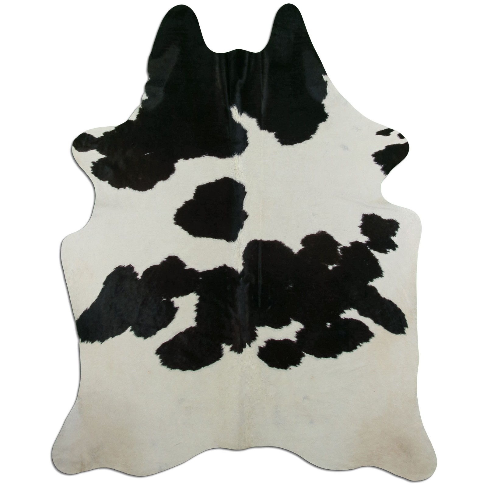 Premium Kuhfell Teppich XXL Rinderfell L170 x B220 cm schwarz weiß K335
