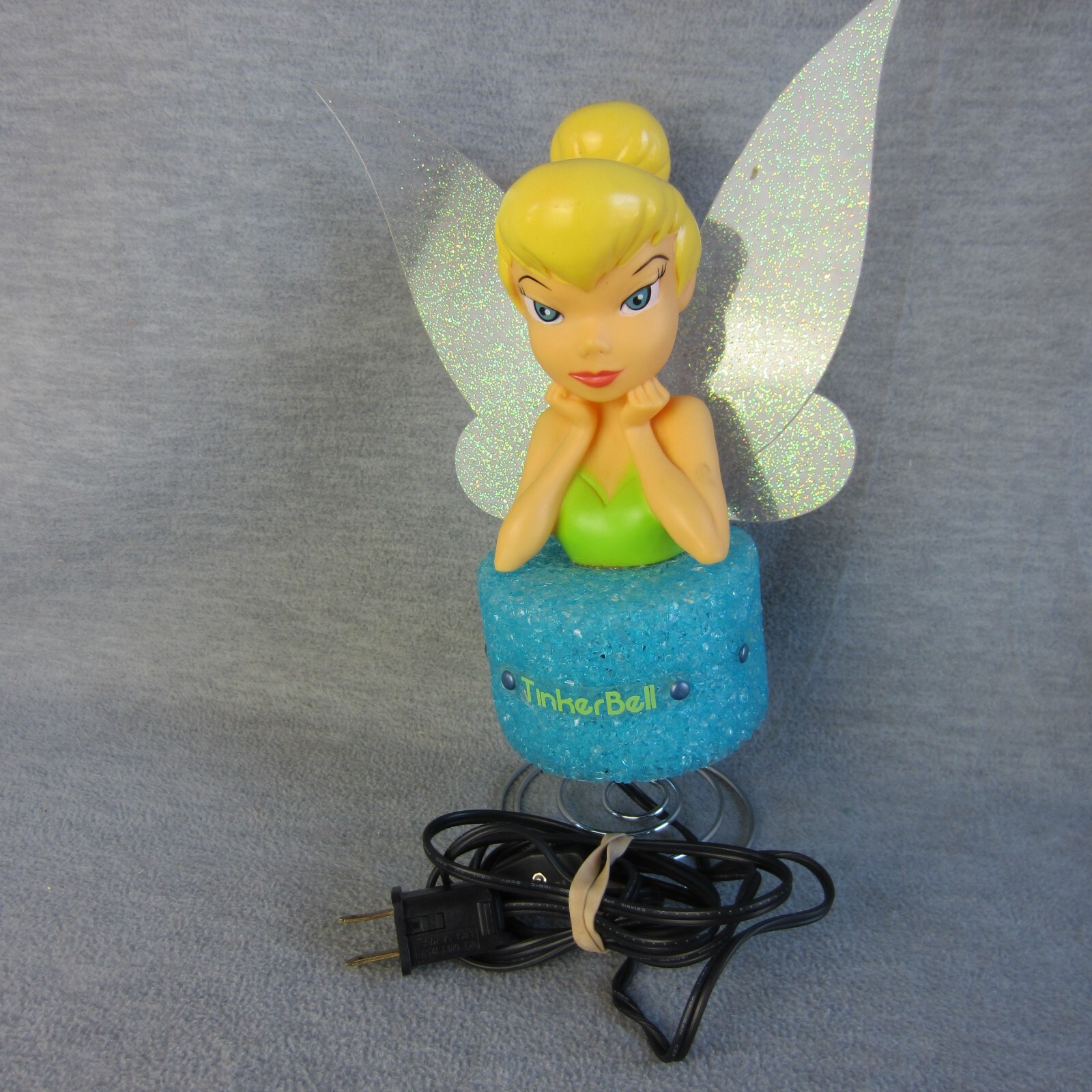 Disney Tinker Bell 11 inc Tall Night Light Blue Popcorn Base