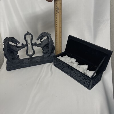 New Vintage Veronese Art Dragon Summit Collection: Box /  Trinket & Hour Glass