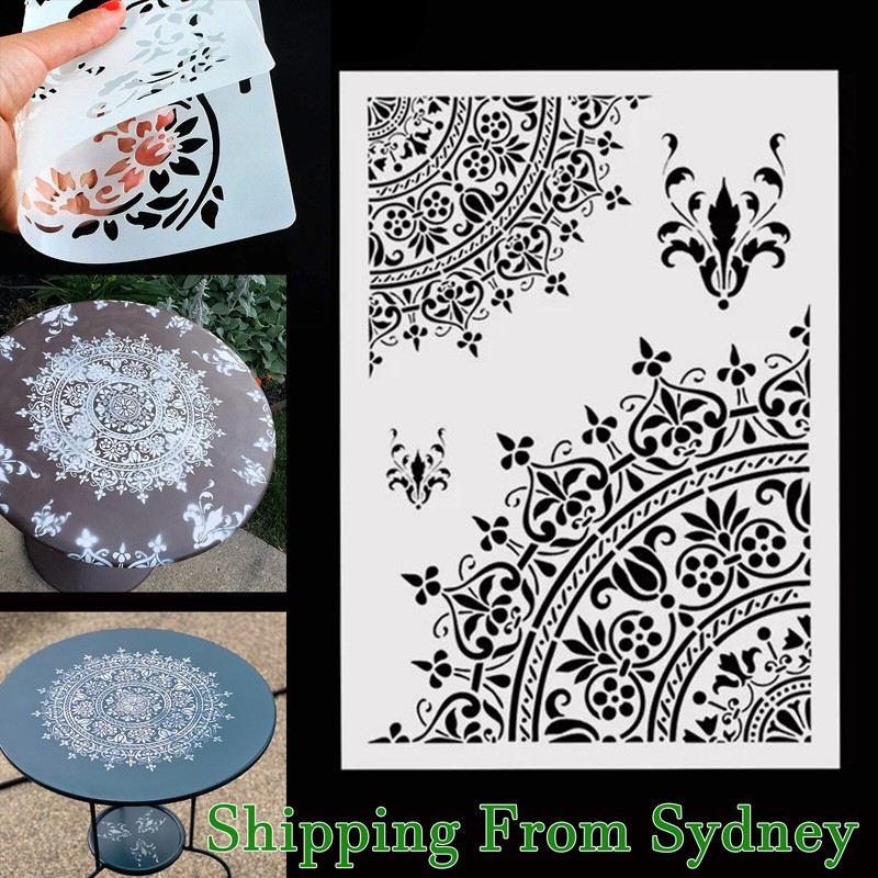 a4-diy-craft-mandala-stencils-template-for-walls-painting-scrapbooking-stamping-ebay
