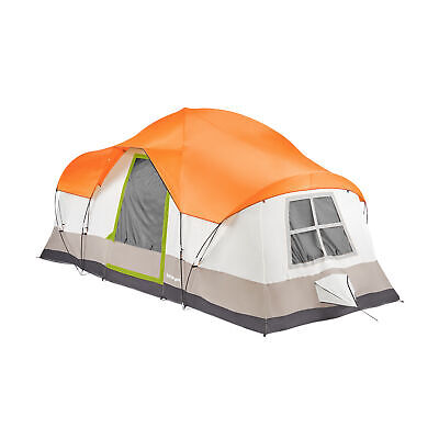 Olympia 10 Person 3 Season Camping Tent, Orange And Green (o