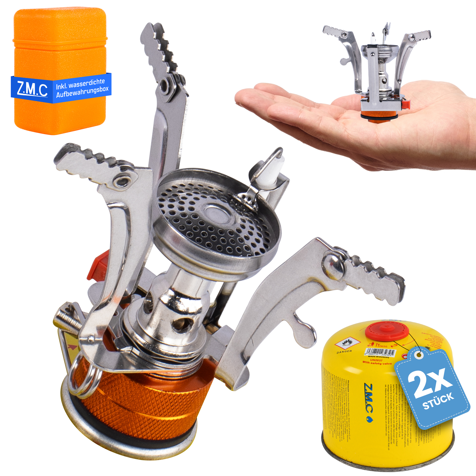 Fornello Da Campeggio Da 280 G, Fornello A Gas Pieghevole Per Esterni, Fornello Da Cucina Portatile Leggero Fornello Da Campeggio Escursionismo Picnic 86140548 - Foto 2