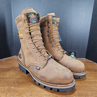 Thorogood 804-3554 Leather Logger Series 9  WP Crazy Horse Steel Toe - Size 13 D