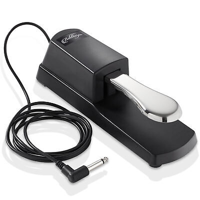 Sustain Foot Pedal with Polarity Switch for Digital Electronic Keyboard Pianos