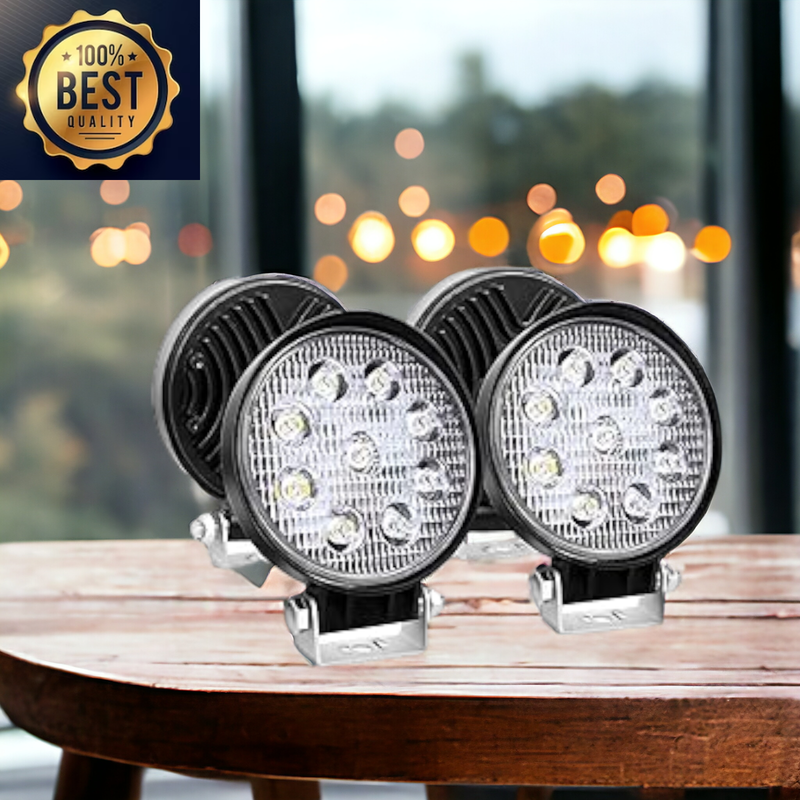 4Pcs 4.5Inch 42W 4200LM LED Pods Round Spot Light Off Road Lights Fog Lights Off Road Driving Lights Roof LED Light Bar Work Light for Motorcycles ATV UTV SUV Truck Boat