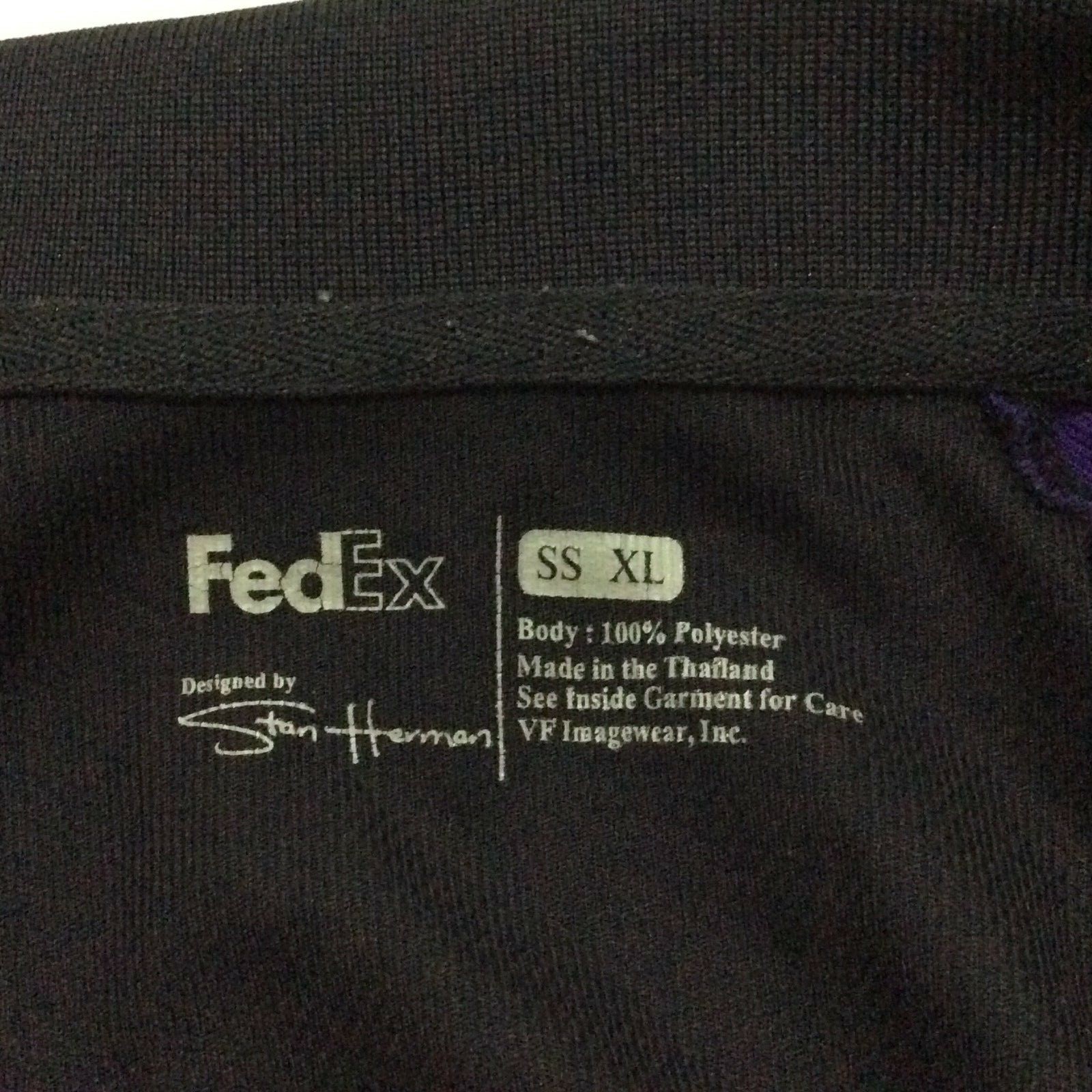 Fedex Ground Stan Herman Short Sleeve Polo Work Shirt Size XL