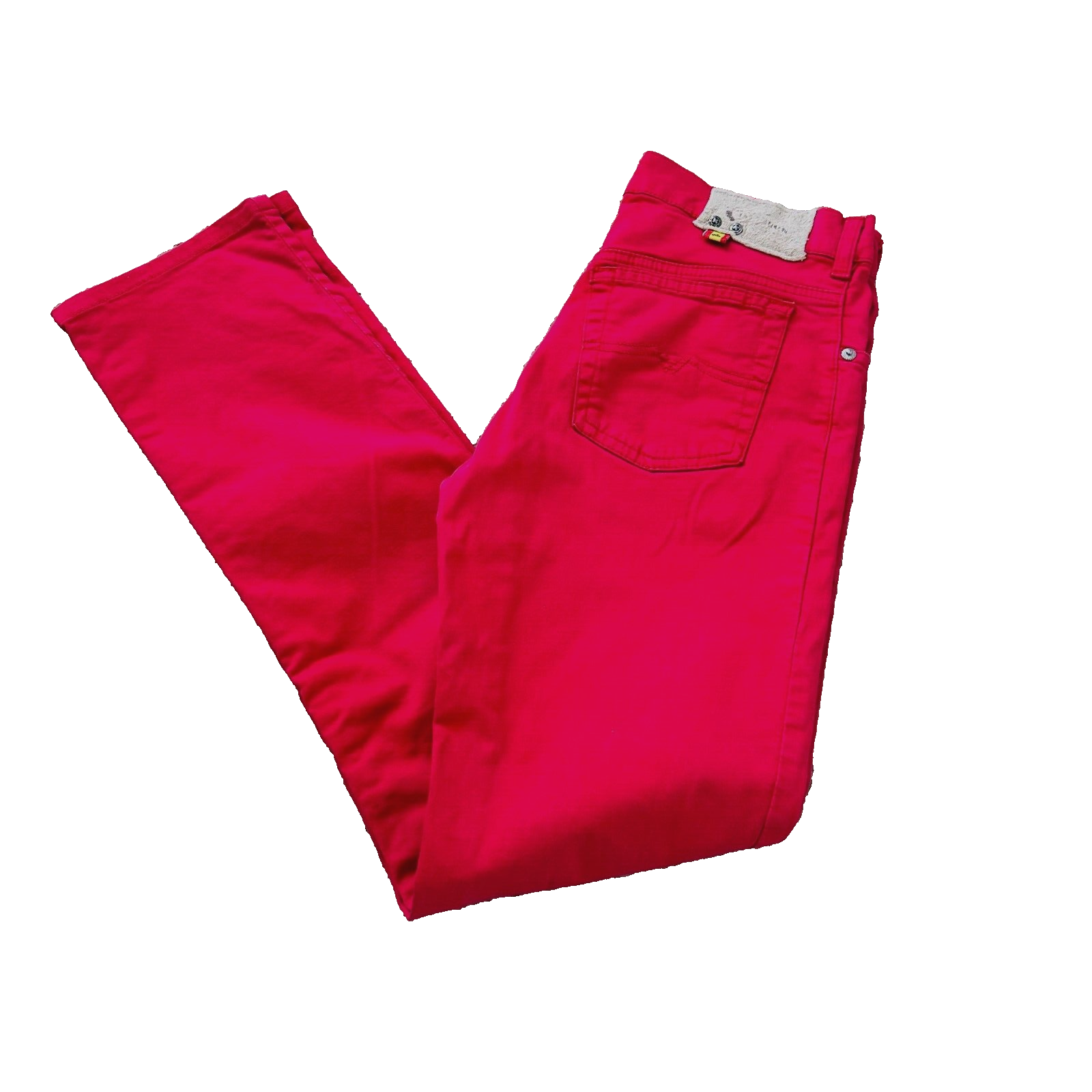 Cimarron Red Stretch Pants Straight Size S Spain Pockets Zip