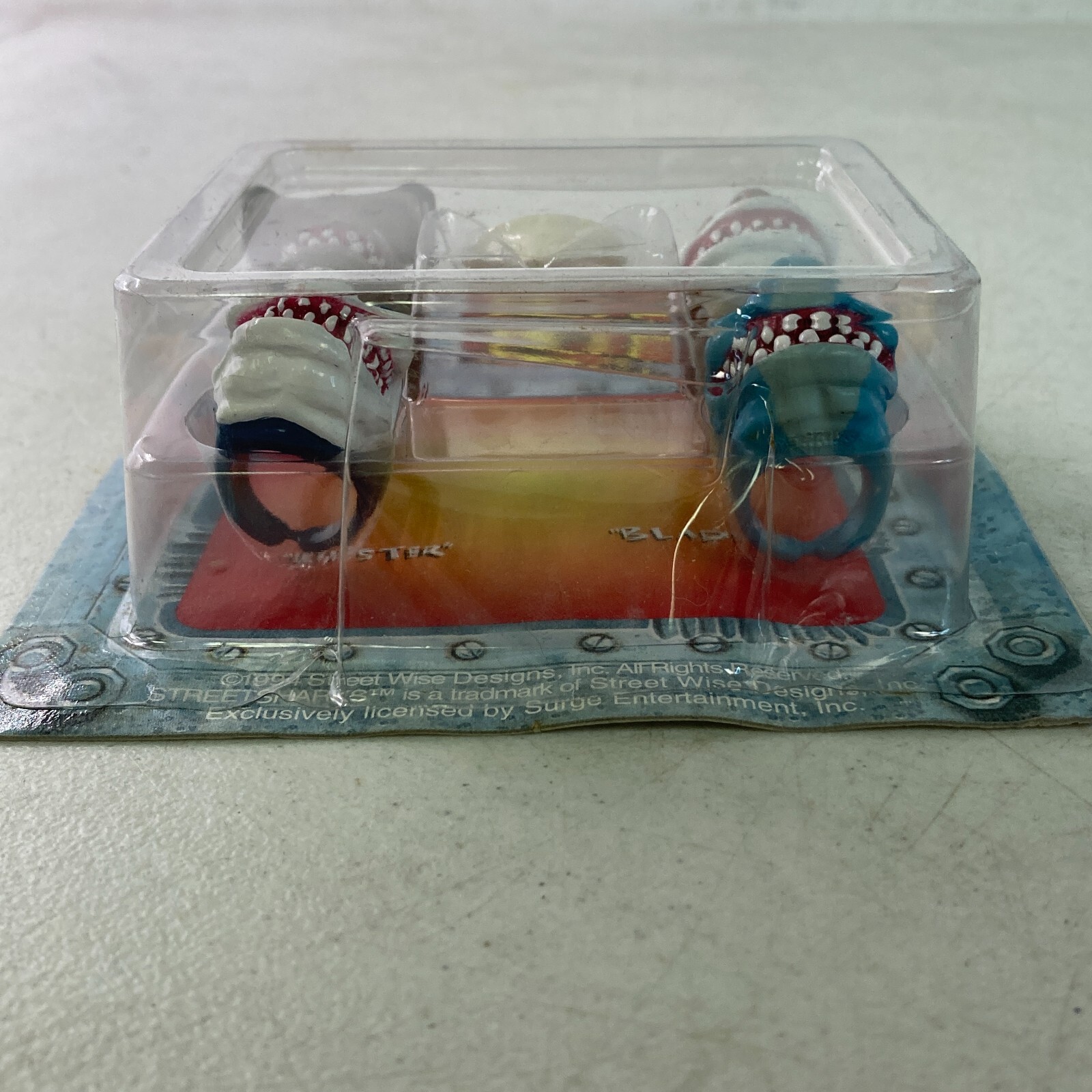 1995 Street Sharks Ring Lot w/ Bonus Tooth Necklace Vintage