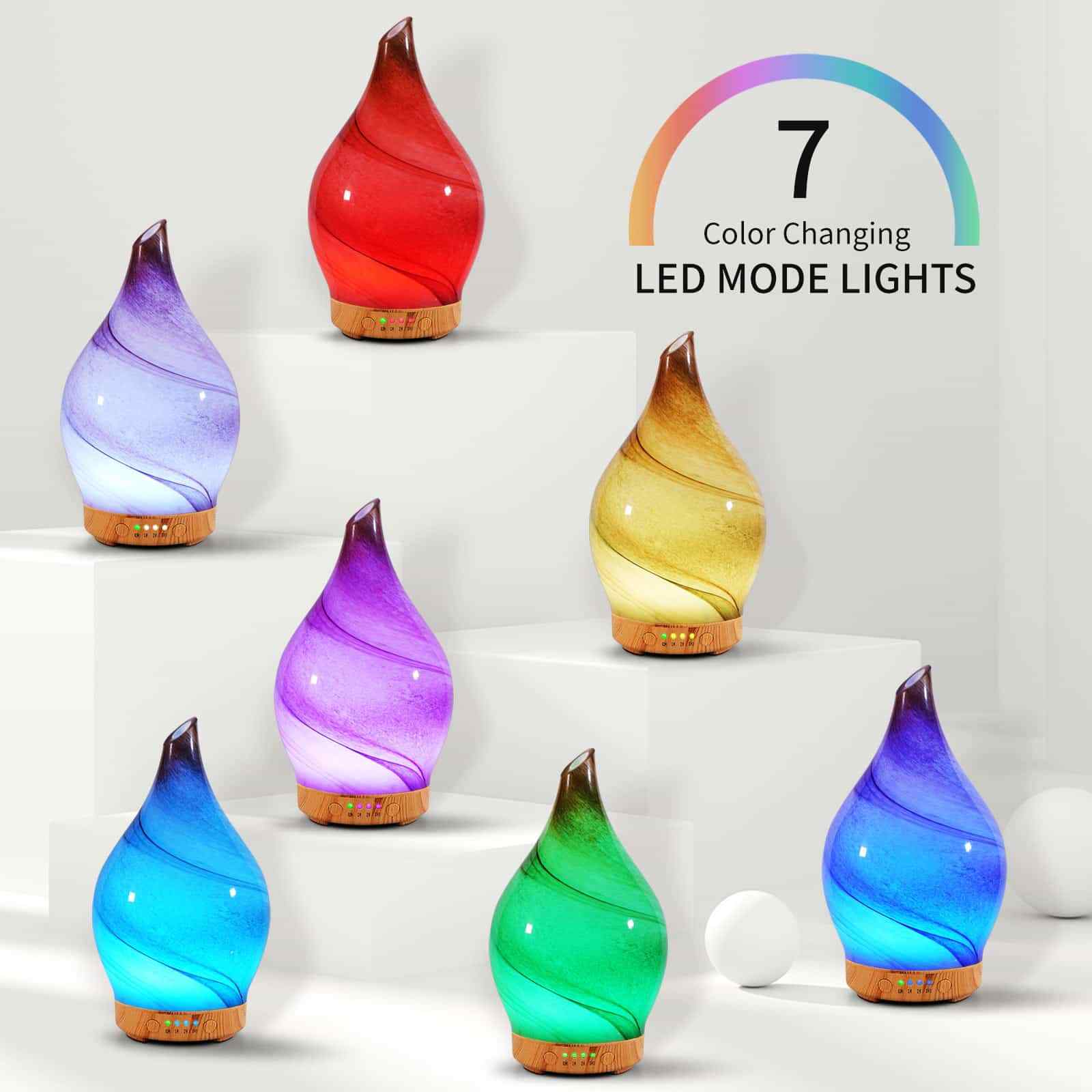 100ml Essential Oil Humidifier Glass Aromatherapy Ultrasonic Air Purifier