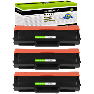 3PK Black W1105A Toner Compatible for HP 105A LaserJet MFP 135a 135w 137fnw 107a
