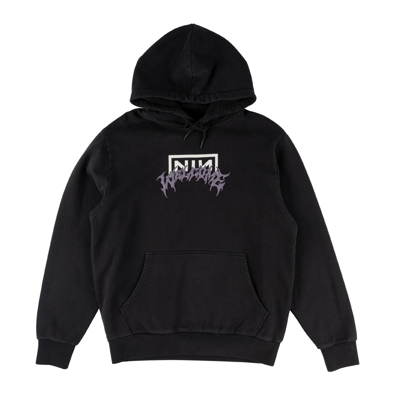 Welcome x Nine Inch Nails Eraser Puff Hoodie Sweatshirt L