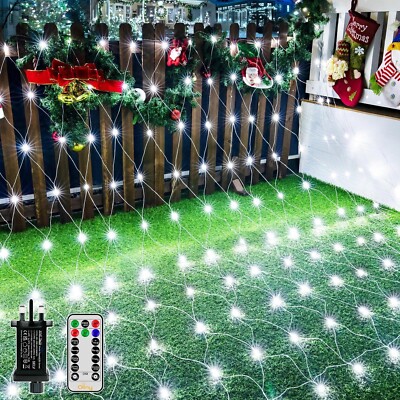 Ollny Net Lights Decor- 200 LED 3m x 2m Fairy Lights 8 Modes Remote