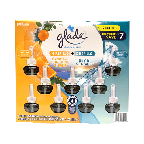 Ароматическое масло Glade Plugins, Небесно-морская соль и цитрусовые Coastal Sunshine, 9 заправок