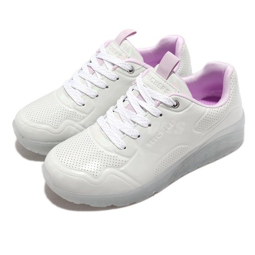 Skechers Uno Ice-Prism Luxe White Silver Kids Женская повседневная обувь 310448-LWSL