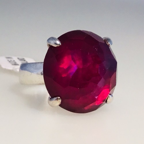Pre-owned Rock Candy Ippolita 925  Large Round Stone Ring Size 7 In Cherry