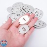 Hicarer Metal Numbered Tags Stainless Steel Number ID Key Tags with Holes Numbered Key Rings Chain (50 Pcs,1-50, Oval)