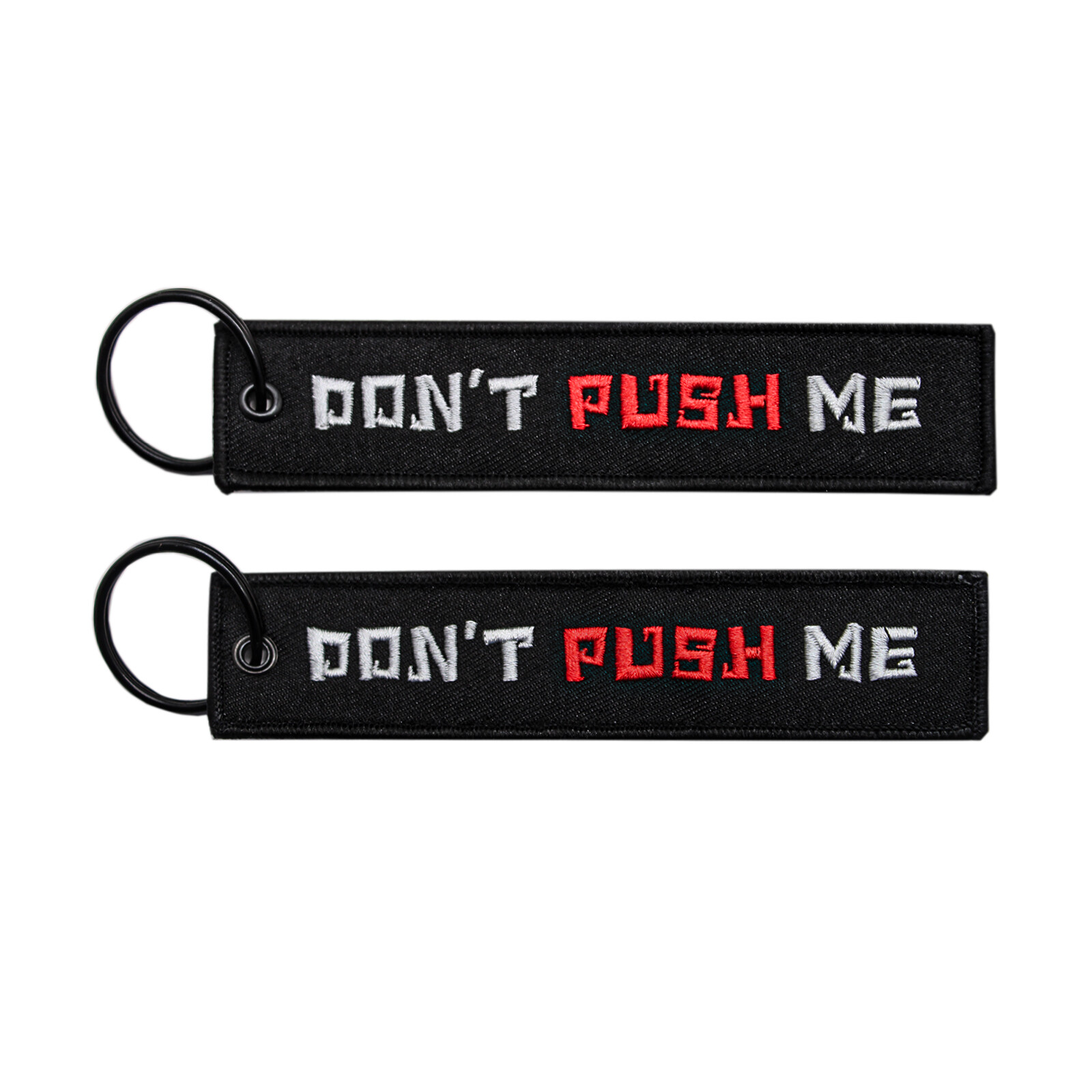 1PC Double Sided Embroidered Keychain Bike Motorcycle Key Ring Key Tag Belt Gift